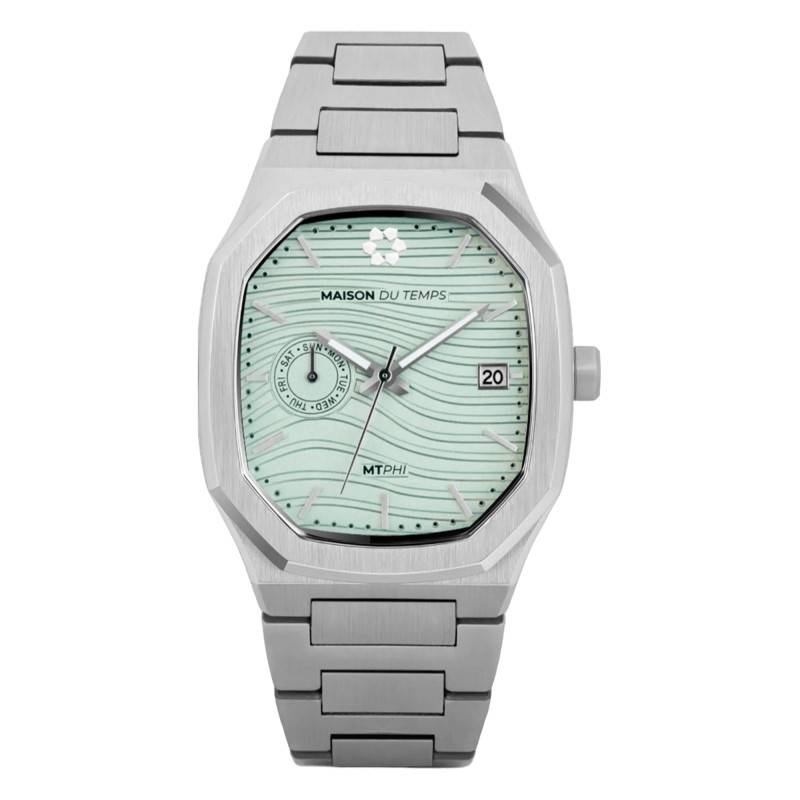 MTPhi Day-Date Green Steel Watch - Maison du Temps