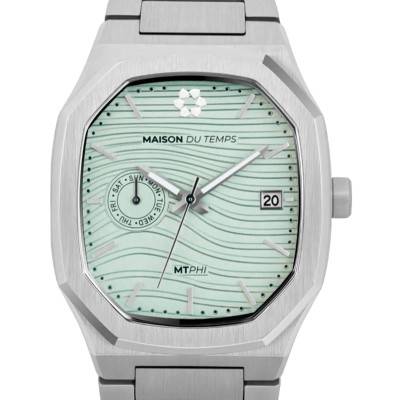 MTPhi Day-Date Green Steel Watch - Maison du Temps