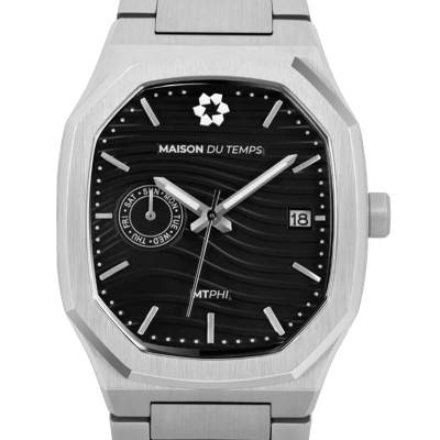 MTPhi Day-Date Black Steel Watch - Maison du Temps