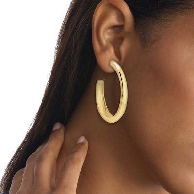 Modern Purity Gold-Toned Steel Hoop Earrings - 35000836 - Calvin Klein
