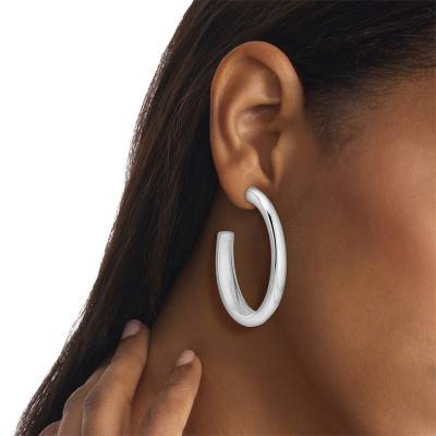 Modern Purity Grey Steel Hoop Earrings - 35000835 - Calvin Klein