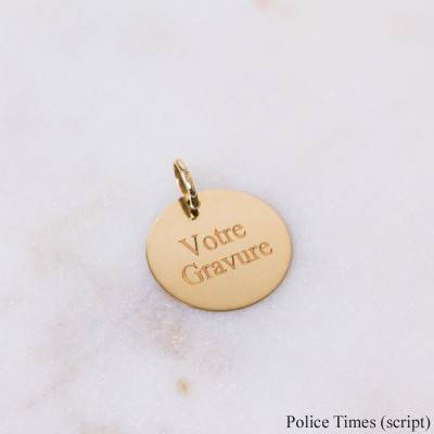 Saint John the Baptist Medal in 750 Yellow Gold, Diameter 16 mm - Augis