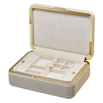 Bella Beige Medium Jewelry Box - Wolf 1834