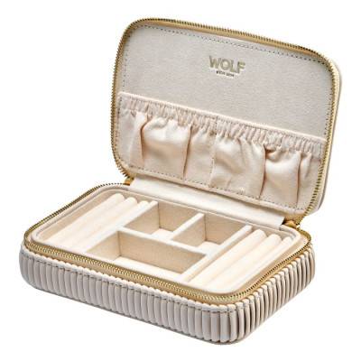 Bella Beige Travel Jewelry Box - Wolf 1834