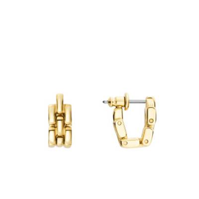 Arden Gold-Tone Stainless Steel Stud Earrings - Fossil
