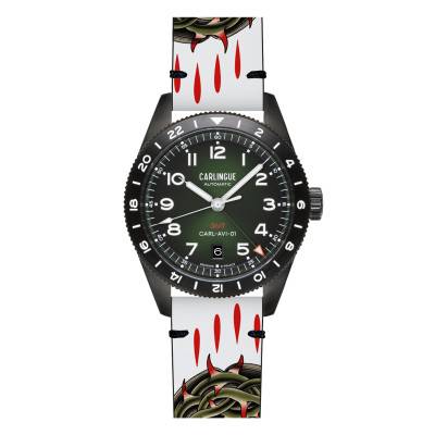 Aviation 01 Black Cristo Tattoo Watch CT-002-A / CRISTO - Carlingue