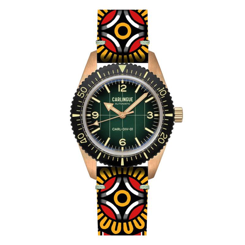 Diver 01 Bronze Mandala Tattoo Watch - Carlingue