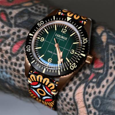 Diver 01 Bronze Mandala Tattoo Watch - Carlingue