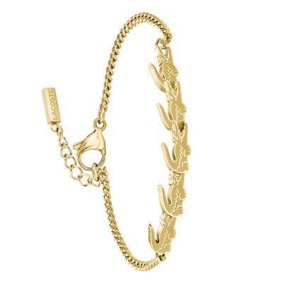 Gold-Plated Stainless Steel Crocodile Bracelet, 17 cm - 2040510 - Lacoste