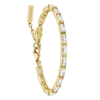 Bracelet Duchess en Acier Inoxydable Doré & Zirconium Cubique Blanc, Longueur de 16,50 cm - 2040499 - Lacoste
