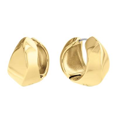 Gold-Tone Steel Sculpted Hoop Earrings - 35000820 - Calvin Klein
