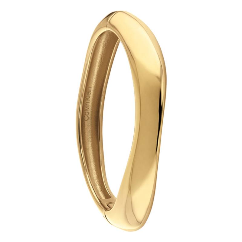 Sculpted Gold-Toned Steel Bracelet, Length 17.50 cm - 35000818 - Calvin Klein