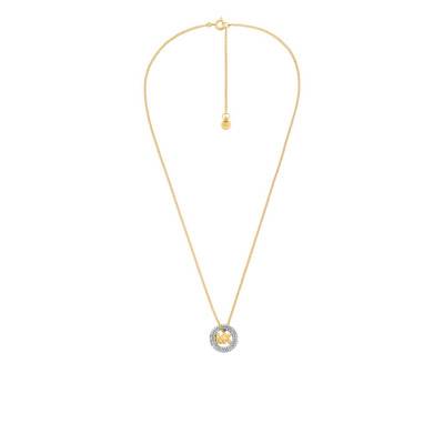Kors MK Two-Tone Gold-Tone Brass Necklace, Length 41 cm to 46,5 cm - Michael Kors