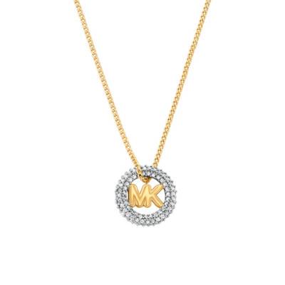 Collier Kors MK Bicolore en Laiton Doré, Longueur de 41 à 46,5 cm - Michael Kors