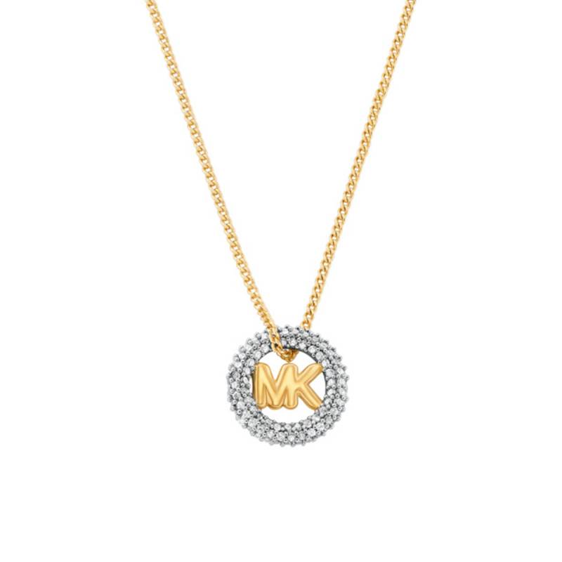 Kors MK Two-Tone Gold-Tone Brass Necklace, Length 41 cm to 46,5 cm - Michael Kors