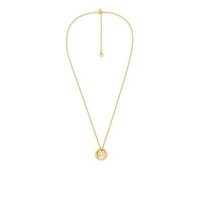 Kors MK Gold-Plated Brass Necklace, Length 41 cm to 46,50 cm - Michael Kors