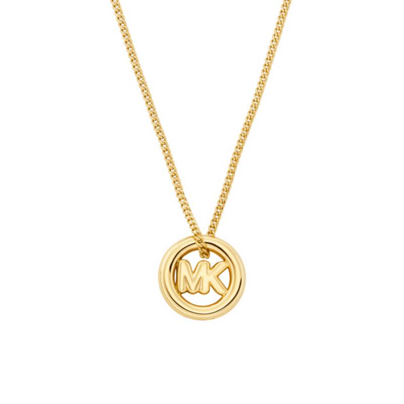 Kors MK Gold-Plated Brass Necklace, Length 41 cm to 46,50 cm - Michael Kors