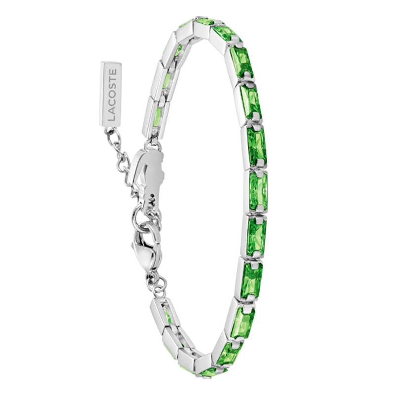 Stainless Steel & Green Cubic Zirconia Duchess Bracelet, 16.50 cm - 2040500 - Lacoste