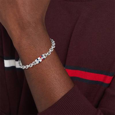 Steel Bruce Chain Bracelet, 17.50 cm - 2790652S - Tommy Hilfiger