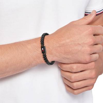 Bracelet Braided Metal en Acier, Longueur de 17,50 cm - 2790649S - Tommy Hilfiger