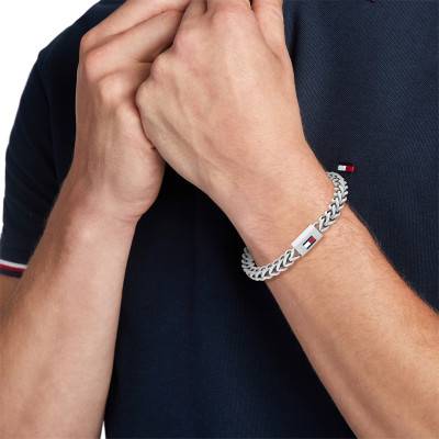 Steel Braided Metal Bracelet, 17.50 cm Length - 2790647S - Tommy Hilfiger