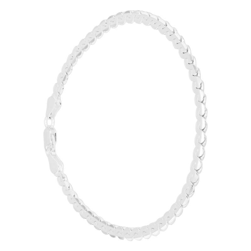 925 Sterling Silver Serpentine Chain Bracelet 19 cm - Manillon