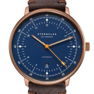 Sternglas Hamburg Automatic Dark Blue Bronze Watch S02-HH46-VI17 - Sternglas