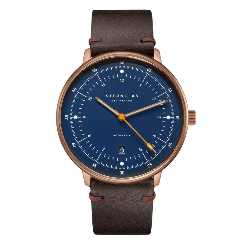 Sternglas Hamburg Automatic Dark Blue Bronze Watch S02-HH46-VI17 - Sternglas