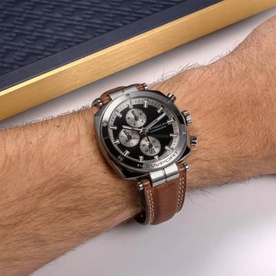Montre Newport Heritage Chrono 35664AP24BR - Herbelin
