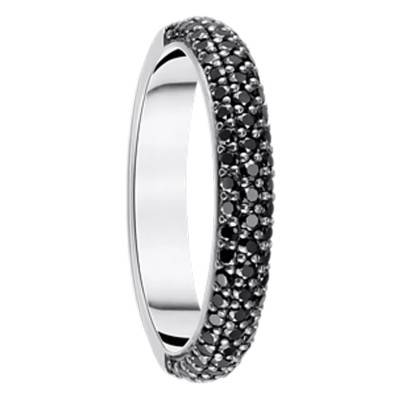 Bague en Argent 925 Gris & Pierres Noires - TR2462-643-11 - Thomas Sabo