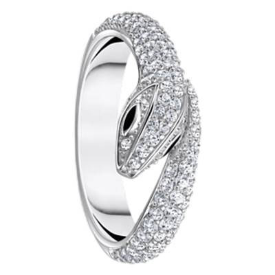 Bague Serpent en Argent 925 & Pierres Blanches - TR2461-041-14 - Thomas Sabo