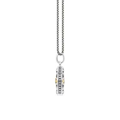 Collier Ronde Croix en Argent 925 Plaqué Or Jaune 750 & Pierre Noire - KE2079-849-7-L50V - Thomas Sabo