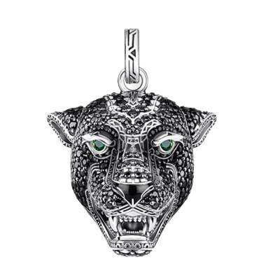 Pendentif Black Cat en Argent 925 Noirci & Pierres Noires - PE889-845-11 - Thomas Sabo