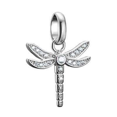 Pendentif Charm Libellule en Argent 925 & Pierres Blanches - CC1285-051-14 - Thomas Sabo