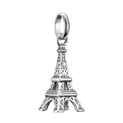 Pendentif Charm Tour Eiffel en Argent 925 & Pierres Blanches - CC1283-643-14 - Thomas Sabo