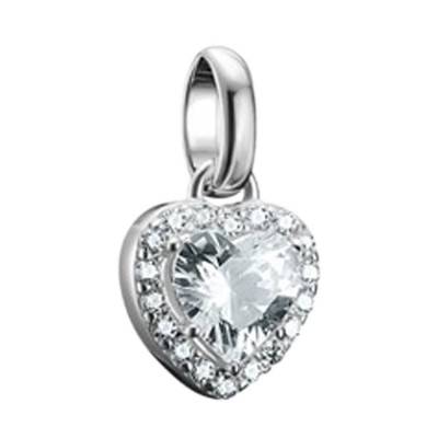 Pendentif Charm Coeur en Argent 925 & Pierres Blanches - CC1278-051-14 - Thomas Sabo
