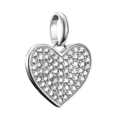 Pendentif Charm Coeur en Argent 925 & Pierres Blanches - CC1277-051-14 - Thomas Sabo