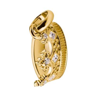 Pendentif Charm Couronne en Argent 925 Plaqué Or Jaune 750 & Pierres Blanches - CC1247-414-14 - Thomas Sabo