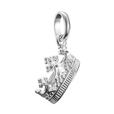 Pendentif Charm Couronne en Argent 925 & Pierres Blanches - CC1247-051-14 - Thomas Sabo
