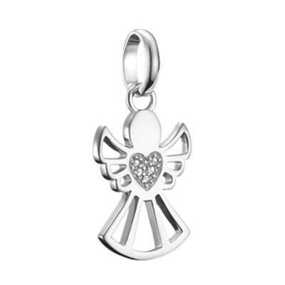 Pendentif Charm Protecteur de l'Amour en Argent 925 & Pierres Blanches - CC1242-051-14 - Thomas Sabo