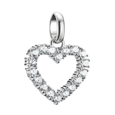 Pendentif Charm Coeur en Argent 925 & Pierres Blanches - CC1237-051-14 - Thomas Sabo