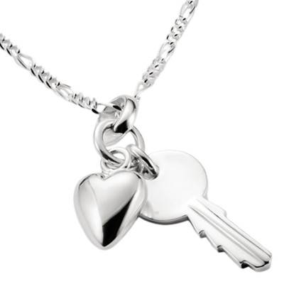 Pendentif Charm Clé avec Coeur en Argent 925 - CC1233-001-21 - Thomas Sabo