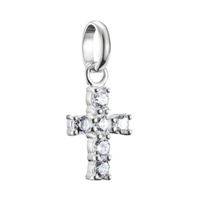 Pendentif Charm Croix en Argent 925 & Pierres Blanches - CC1206-051-14 - Thomas Sabo