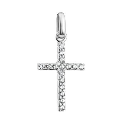 Pendentif Charm Croix en Argent 925 & Pierres Blanches - CC1203-051-14 - Thomas Sabo