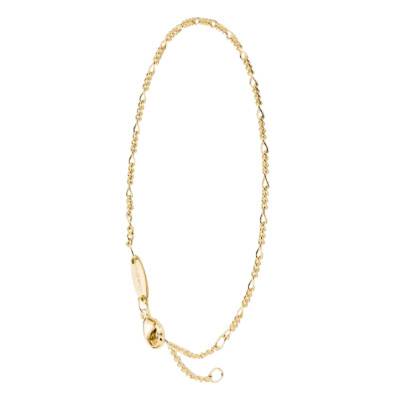 Bracelet Chaîne Figaro en Argent 925 Plaqué Or Jaune 750, Longueur 16 cm à 19 cm - A2207-413-39-L19v - Thomas Sabo