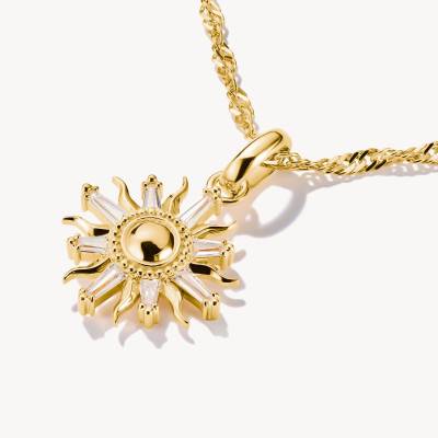 Pendentif Charm Soleil en Plaqué Or & Pierres Blanches - CC1246-414-14 - Thomas Sabo