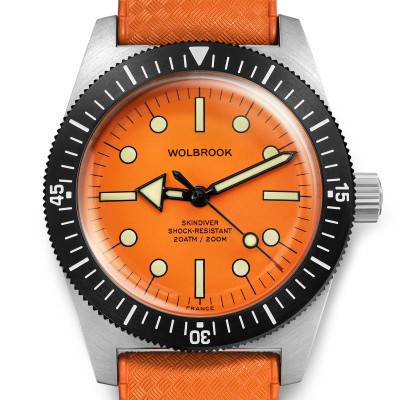 Skindiver Automatic Dive Watch - 38mm - Orange - Wolbrook