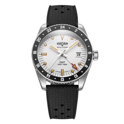 Skindiver GMT White Luminova Beige Watch 680174A57 - Vulcain