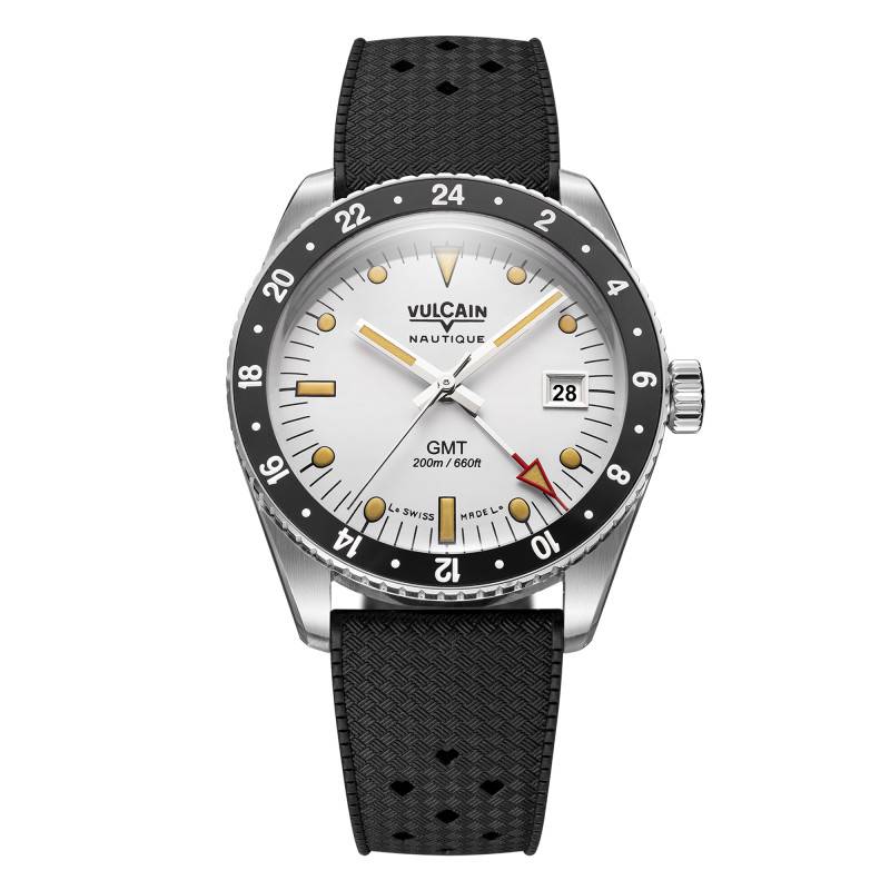 Skindiver GMT White Luminova Beige Watch 680174A57 - Vulcain