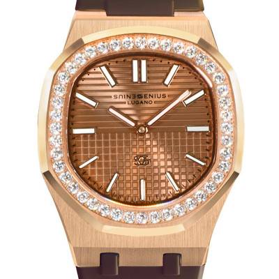 Montre Idiofyia 36 Bruges Lunette Diamants de Synthèse - Genius